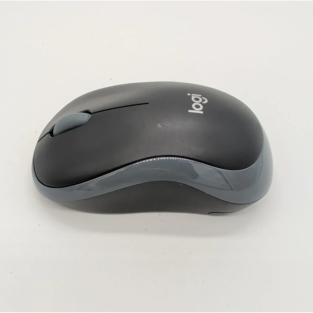 Logitech M185 Wireless Mouse Black & Gray - No Dongle / Receiver - Untested